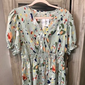 Jodiel Boutique Green Multi color dress